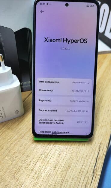 редми 14 s: Redmi, Redmi Note 14, Б/у, 256 ГБ, цвет - Голубой, 2 SIM — 1