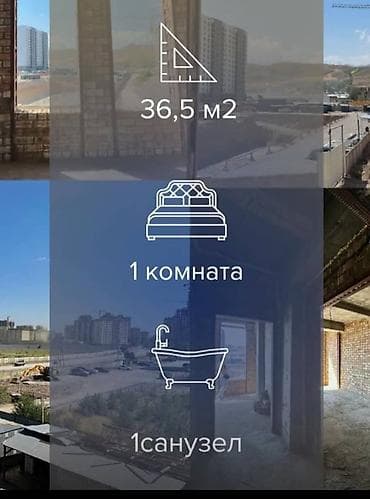 асанбай в рассрочку: 1 комната, 36 м², Элитка, 3 этаж, Готовая ПСО (под самоотделку) — 3