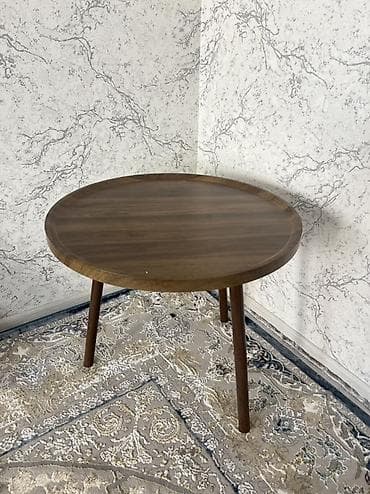 Полки, стеллажи: Журнальный стол, Новый, Круглый, Раскладной, цвет - Коричневый — 1