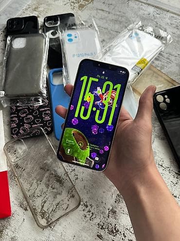 ipad 64: IPhone 12, Б/у, 128 ГБ, Белый, Защитное стекло, Чехол, Кабель, 95 % — 3