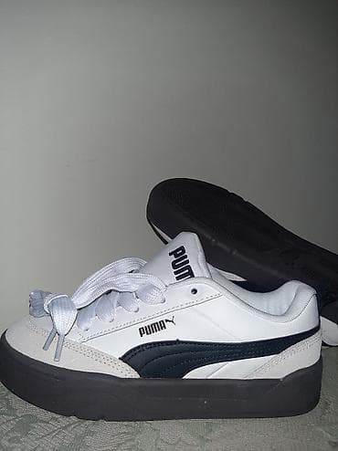 Кроссовки Puma оригинал Унисекс - Цвет: белый с чёрными акцентами и at lalafo.kg Кроссовки Puma оригинал Унисекс - Цвет: белый с чёрными акцентами и