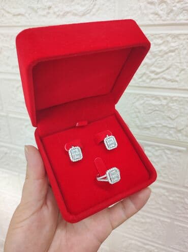 свадебные наборы ручной: Набор украшений, Проба 925, Женские, Новый — 3