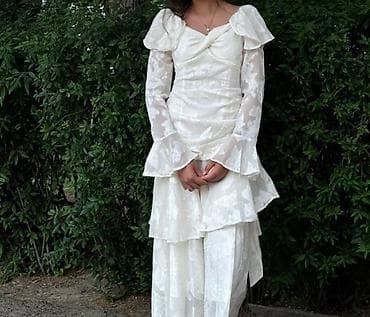 Романтичное белое платье в винтажном стиле. Практически новое