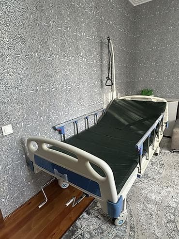 Медициналык эмерек: Функциональная медицинская кровать с механическими приводами - — 1