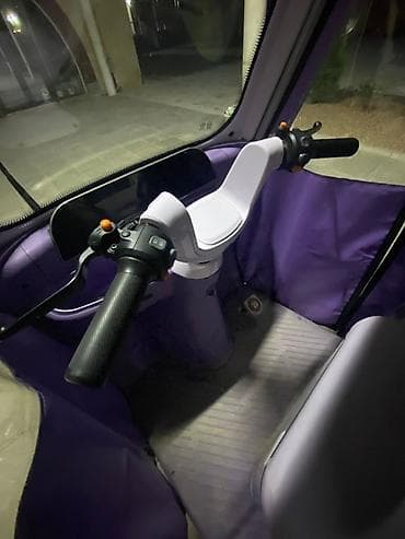 зимние обувь: Электрический трёхколёсный мини‑транспорт (рикша/трицикл) в фиолетовом — 2