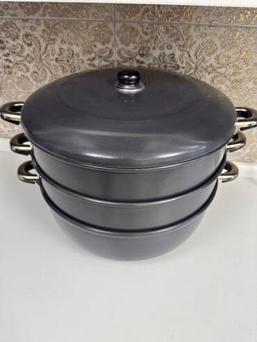 бу кастрюля: ️Большая Мантоварка примерно на 45 -50 шт. Очень удобная, не высокая — 2