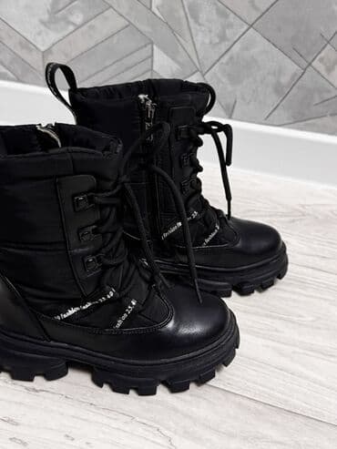 сапошки для девочек: Зимние детские ботинки/сапоги, цвет черный 27 размер Абсолютно новые — 4