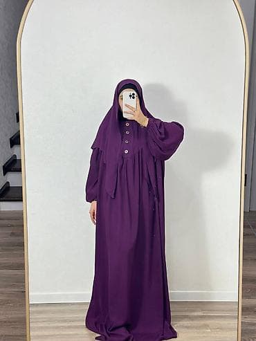 Абая «Уголок» + косынка •Ткань штапель •Размер стандарт 42-54 •Цена