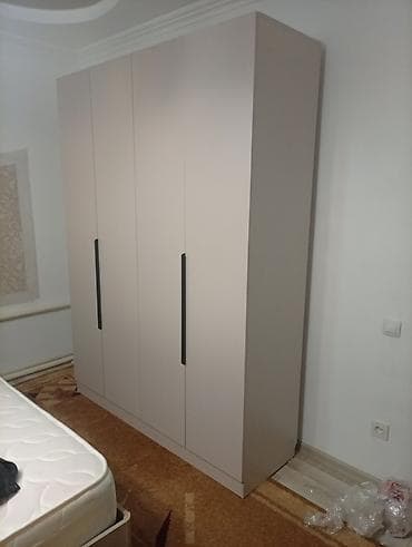 Лак жана боёк материалдары: Уктоочу бөлмө гарнитуру, Эки кишилик керебет, ДСП, түсү - Ак — 9