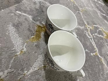 Посуда: Набор из 2 фарфоровых чашек для чая/кофе - Объем приблизительно — 1