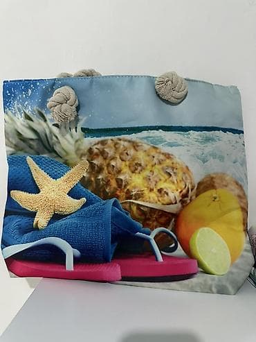 сумка командирская: Набор женских сумок (3 шт.): 1) Пляжная сумка с фотопринтом - Яркий — 1