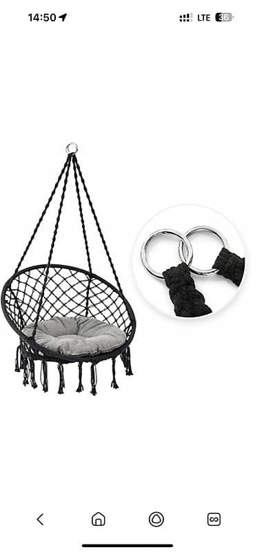 подвесной стол: Подвесное кресло-качели (гамак) новая - Размеры: ?60 см (указано на — 5