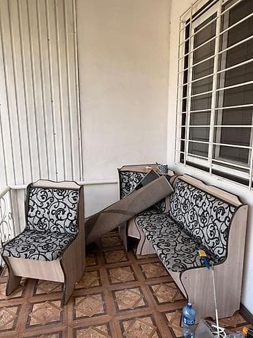 кухонный уголок кара балте: Кухонный мягкий уголок, ЛДСП, цвет - Серый — 1