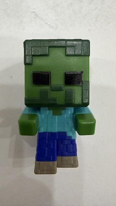 mini drel: Фигурка персонажа в стиле Minecraft — зомби. 4 сантиметра, из киндера — 1
