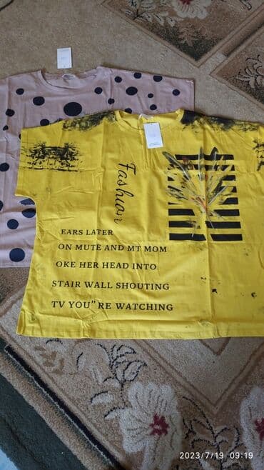 домашний костюм пижама: Футболка больших размеров — 1