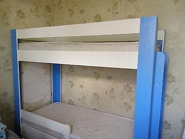 Двухъярусная детская кровать, ЛДСП, цвет - Белый — 1