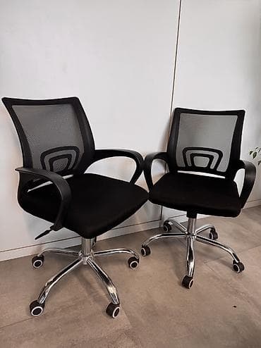 Комоды: Офисное кресло, С колесиками, цвет - Черный, Самовывоз — 1