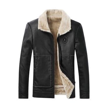 фудболка шорта: Кожаная куртка Мужская шуба на осень и зиму из утолщенного бархата — 1