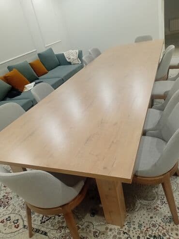 стеклянный обеденный стол: Стол для зала, Не раскладной, Прямоугольный — 6