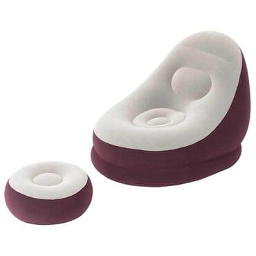 надувное кресло с пуфиком: Надувное кресло, Новый, Бесплатная доставка, Самовывоз, цвет - Серый — 3