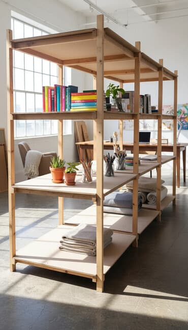 оборудование для нижнего белья: Продаю. самовывоз. Деревянные стеллажи для складов/ателье/мастерских — 2