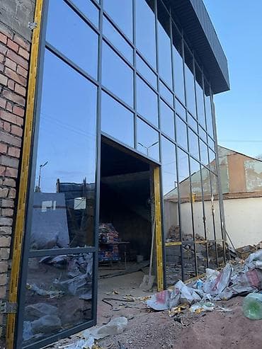Алюминиевое окно на заказ, Тип окна: Панорамные, Платная установка, Без рассрочки — 1