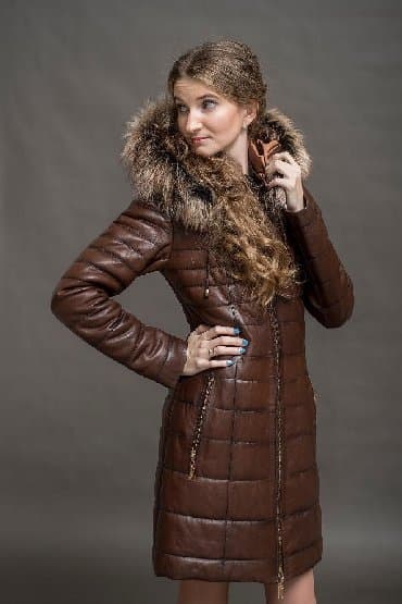 Киреге берилүүчү кийимдер: Стильный кожаный пуховик производства Турция поможет выглядеть — 3