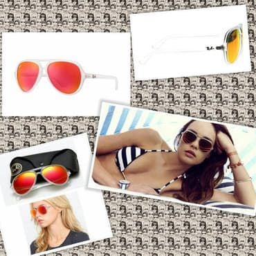 бриллиантовые комплекты фото и цены: Бренд: Ray-Ban 4125 CATS 5000 Flash Lens Комплект: Укрепленный футляр — 1