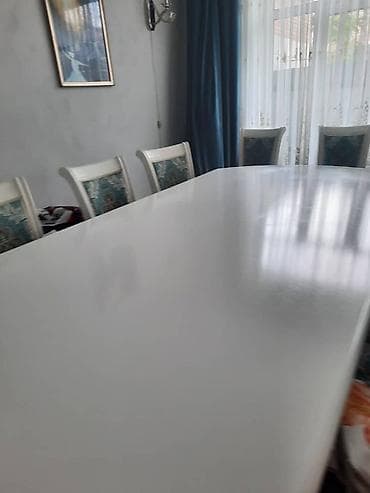 стол для зала бу: Стол и стул для зала, Б/у, цвет - Белый — 3