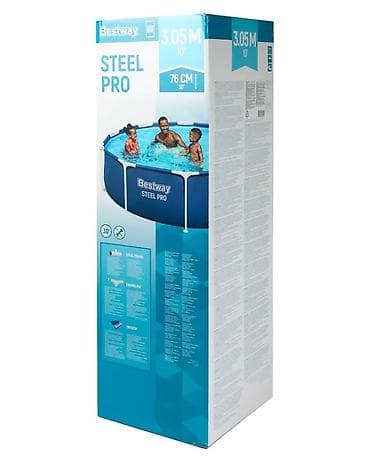 Спорт и хобби: Каркасный бассейн Bestway Steel Pro - Тип: наземный каркасный бассейн — 2