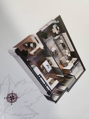 1 комнатная квартира купит: Элитка, 1 комната, 45 м² — 12