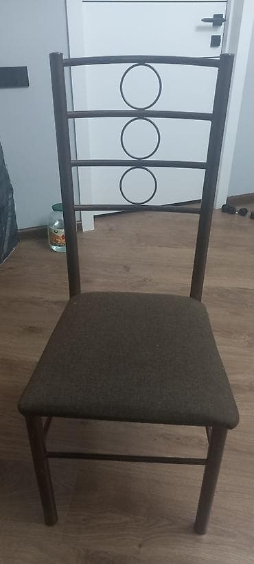 попи: Стул для кухни, Железо, цвет - Коричневый — 1