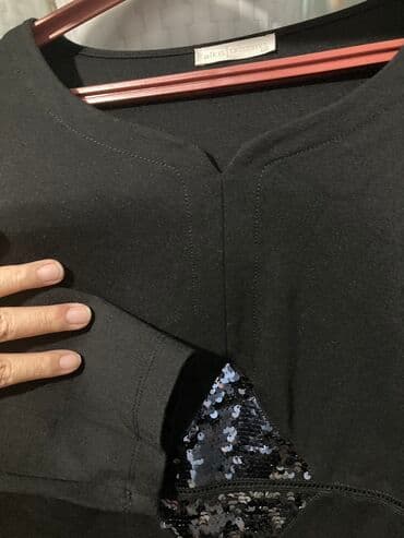 туника со стразами: 1.Шелковая нарядная туника с камнями на корпоратив, б/у но в отличном — 8