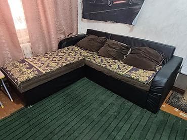 диван офис: Угловой диван, C подушками, Трехместный — 1