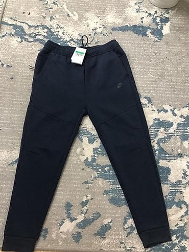 найк тек флис: Nike Tech fleece (низ) - Цвет: темно-синий (navy) - Фасон: зауженные — 3