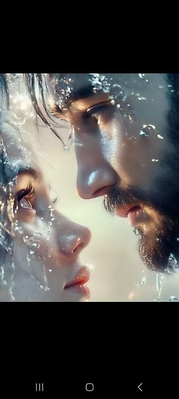 love is: Постер/картина «Влюблённые под дождём» — атмосферное изображение — 1