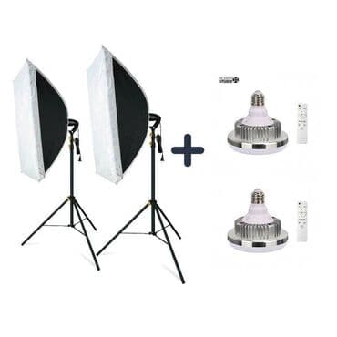 освещение для фото: Софтбокс постоянного света под лампу е27+ умная лампа 150w (2шт) + — 2