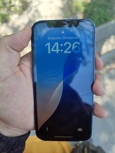 iphone 12 128: IPhone 12, Б/у, 128 ГБ, Синий, Чехол, 100 % — 2