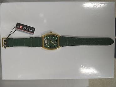 apple whatch: Часы Curren, кварцевые - Корпус: прямоугольный, золотистый, с матовой — 1