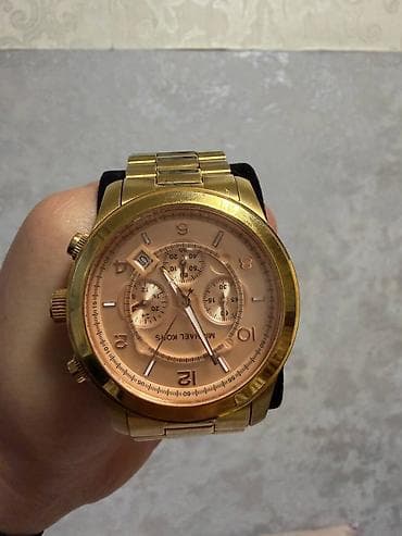 Аксессуары: Золотистые наручные часы Michael Kors Часы в отличном состоянии — 2
