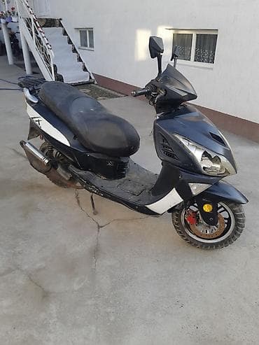 бишкек мото: Скутер Irbis (бензиновый, вариатор) - Кузов: черный с белыми — 2