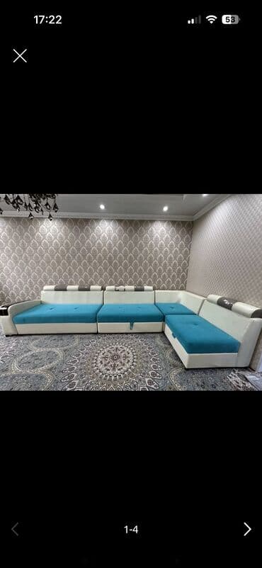 маленький диванчик: Угловой диван, C подушками — 1