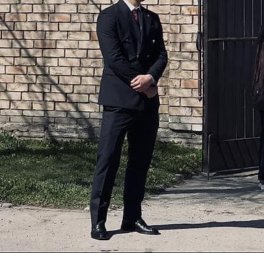 second hend: Мужской костюм, L, Новый, цвет - Черный, Самовывоз, Платная доставка — 1