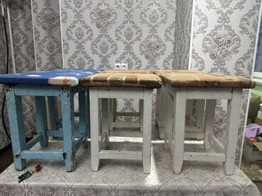 кухонный стол стуля: Кухонный стол и стул, Б/у, Самовывоз, цвет - Бежевый — 2