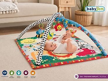 Развивающий коврик с дугами BabyJem “Zoo – hayvanat bahçesi”, 72×72 см at lalafo.kg Развивающий коврик с дугами BabyJem “Zoo – hayvanat bahçesi”, 72×72 см