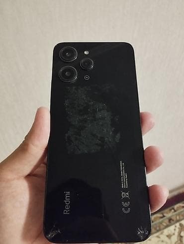 Redmi, Redmi 12, Б/у, 128 ГБ, цвет - Черный, 2 SIM