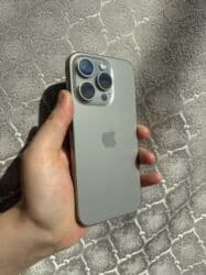 бу стралный: IPhone 15 Pro, Колдонулган, 128 ГБ, Natural Titanium, 92 % — 3