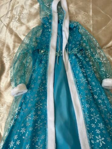 платье из атласа: Детское платье, цвет - Голубой — 3