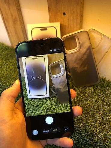 айфон с россии: IPhone 14 Pro, Б/у, 128 ГБ, Jet Black, Защитное стекло, Чехол, Коробка, 98 % — 7