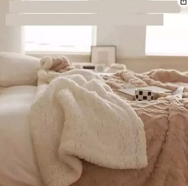 детское одеяло на овчине: Плед, Корея, Новый, Все сезоны, Двусторонний — 13